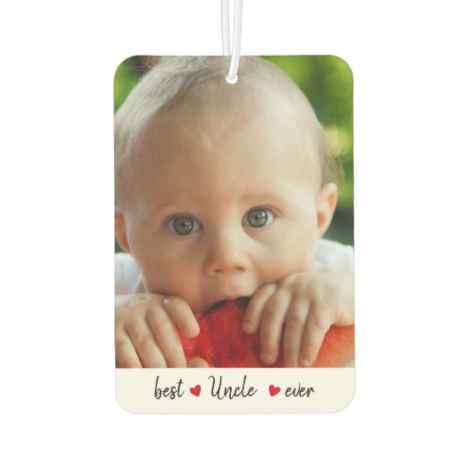 Aangepaste beste oom ooit 2 foto luchtverfrisser (Achterkant)