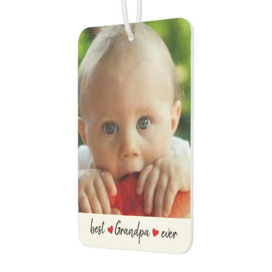 Aangepaste beste opa ooit 2 foto luchtverfrisser (Links)