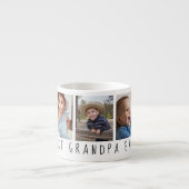 Aangepaste Beste Opa Ooit 5 Foto Collage Espresso Kop (Voorkant)