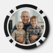 Aangepaste 'Beste Opa Ooit' Foto Poker Chips (Achterkant)
