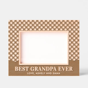 Aangepaste beste opa ooit gespeeld patroon gegraveerde lijstjes
