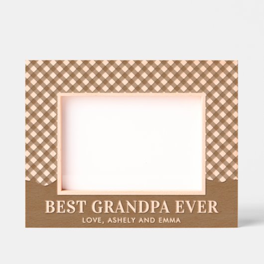 Aangepaste beste opa ooit gespeeld patroon gegraveerde lijstjes (Voorkant)