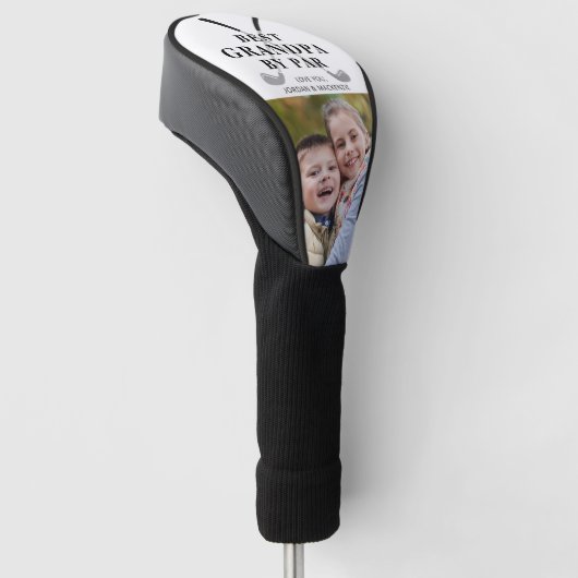 Aangepaste beste opa op foto's golfheadcover (Schuin)