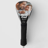 Aangepaste Beste Pap Door Par Retro Cool Foto Golfheadcover (Voorkant)