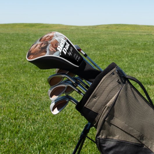 Aangepaste Beste Pap Door Par Retro Cool Foto Golfheadcover (Insitu)