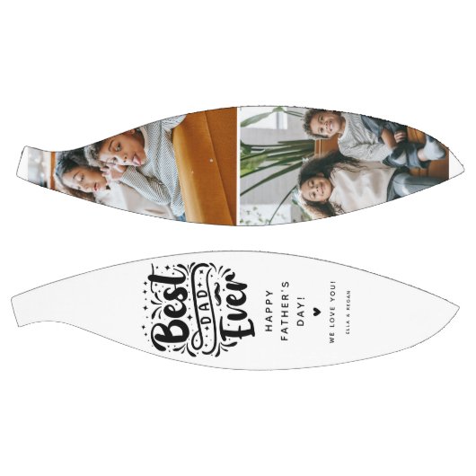 Aangepaste Beste Pap Ooit 2 Foto Keepsake Basketbal (Panelen)