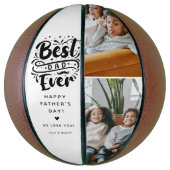 Aangepaste Beste Pap Ooit 2 Foto Keepsake Basketbal (Verticaal)