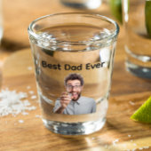Aangepaste Beste Papa Foto Vaderdag Shot Glas
