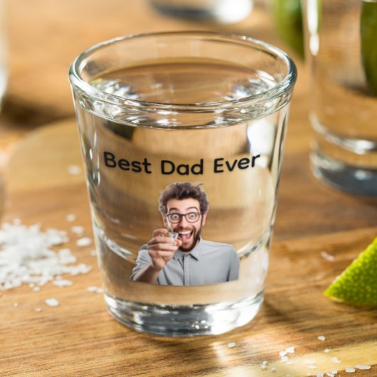 Aangepaste Beste Papa Foto Vaderdag Shot Glas