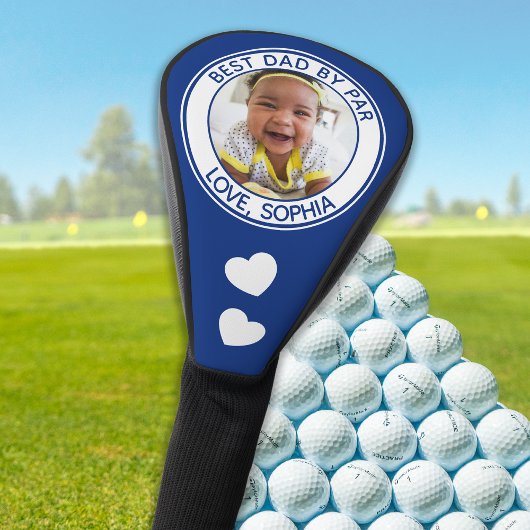 Aangepaste beste papa ooit door par blauw foto golfheadcover