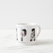 Aangepaste 'Beste Papa Ooit' Fotocollage Espresso Kop (Voorkant rechts)