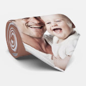 Aangepaste 'Beste Papa Ooit' Fotocollage Stropdas (Opgerold)