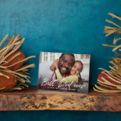 Aangepaste BESTE PAPA OOIT Moderne trendy script f Fotoplaat (Zijkant)