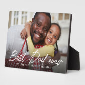 Aangepaste BESTE PAPA OOIT Moderne trendy script f Fotoplaat (Zijkant)