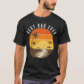 Aangepaste Beste Papa Ooit Retro Zonsondergang Vad T-shirt (Voorkant)