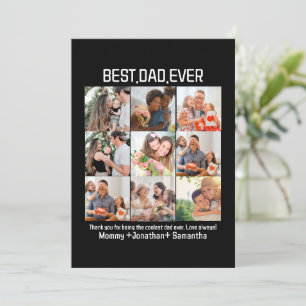Aangepaste Beste Papa Ooit Vaderdag 9 Foto Collage Feestdagenkaart