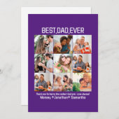 Aangepaste Beste Papa Ooit Vaderdag 9 Foto Collage Feestdagenkaart (Voorkant / Achterkant)