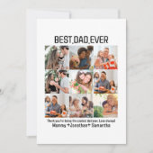Aangepaste Beste Papa Ooit Vaderdag 9 Foto Collage Feestdagenkaart (Voorkant)