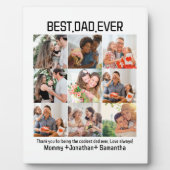 Aangepaste Beste Papa Ooit Vaderdag 9 Foto Collage Fotoplaat (Voorkant)