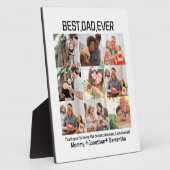 Aangepaste Beste Papa Ooit Vaderdag 9 Foto Collage Fotoplaat (Zijkant)