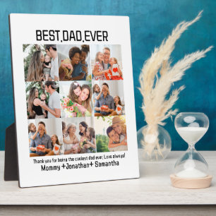 Aangepaste Beste Papa Ooit Vaderdag 9 Foto Collage Fotoplaat