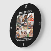 Aangepaste Beste Papa Ooit Vaderdag 9 Foto Collage Grote Klok (Hoek)