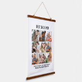 Aangepaste Beste Papa Ooit Vaderdag 9 Foto Collage Hangend Wandkleed (Gebogen)