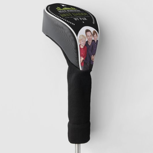 Aangepaste beste papa op foto's golfheadcover (Schuin)