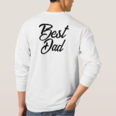 Aangepaste Beste Papa PROBLEEM OPLOSSEN Mannen Gra T-shirt (Achterkant)
