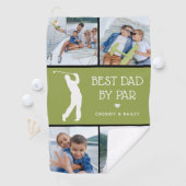 Aangepaste beste vader door foto's van Par. Golfhanddoek (Insitu)