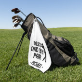 Aangepaste beste vader door par golfhanddoek (Groen)