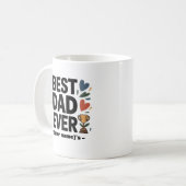 Aangepaste "Beste vader ooit - [naam van het kind] Koffiemok (Voorkant links)