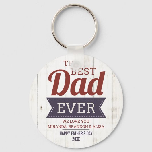 Aangepaste beste vader ooit vader`s dag foto sleutelhanger (Voorkant)