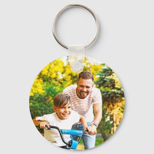 Aangepaste beste vader ooit vader`s dag foto sleutelhanger (Achterkant)