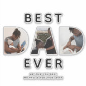 Aangepaste beste vader ooit-vogelfoto-laptop sticker (Voorkant)