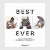 Aangepaste beste vader ooit-vogelfoto-laptop sticker (Vel)