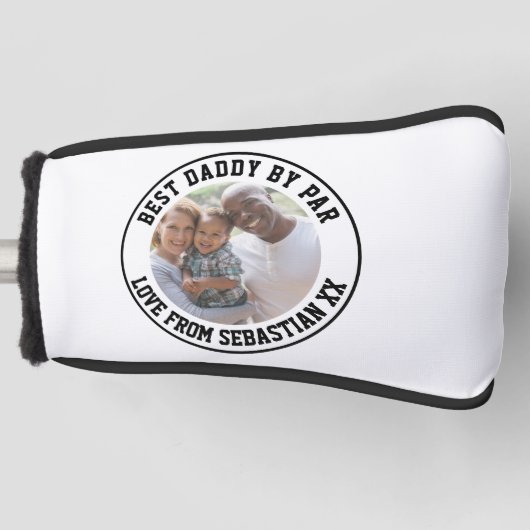 Aangepaste beste vader op vaderdag golfheadcover (Voorkant)
