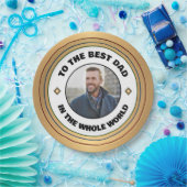 Aangepaste beste vader vader foto personaliseren papieren bordje (Feest)