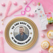 Aangepaste beste vader vader foto personaliseren papieren bordje (Feest)