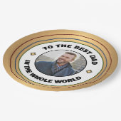 Aangepaste beste vader vader foto personaliseren papieren bordje (Gekanteld)