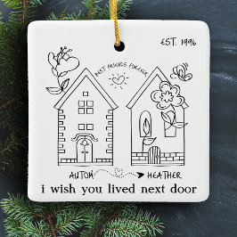 Aangepaste Beste Vriend Afbeelding Gepersonaliseer Keramisch Ornament