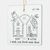 Aangepaste Beste Vriend Afbeelding Gepersonaliseer Keramisch Ornament (Links)