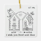 Aangepaste Beste Vriend Afbeelding Gepersonaliseer Keramisch Ornament (Voorkant)