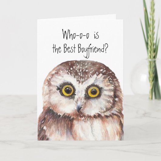 Aangepaste beste vriend Cute Owl Humor Kaart (Voorkant)