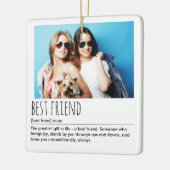 Aangepaste beste vriend definitie 2 foto keramisch ornament (Links)
