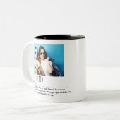 Aangepaste beste vriend definitie foto tweekleurige koffiemok (Voorkant links)