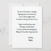 Aangepaste beste vriend Miss You Laughing Ladies K Aankondiging (Achterkant)