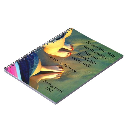 Aangepaste Beste Vriend Strand Herinneringen Notitieboek (Linkerzijde)