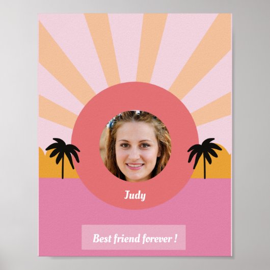 aangepaste beste vriend voor altijd foto van moder poster (Voorkant)
