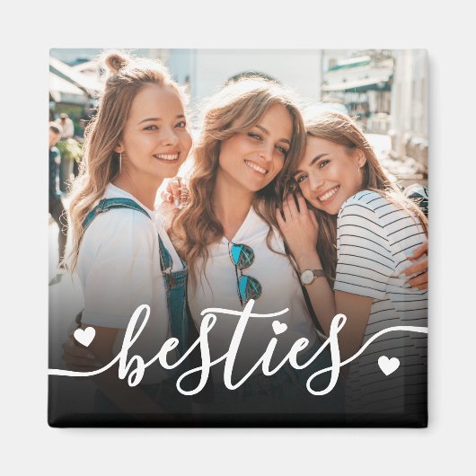 Aangepaste Beste Vrienden Foto Keepsake Magneet (Voorkant)